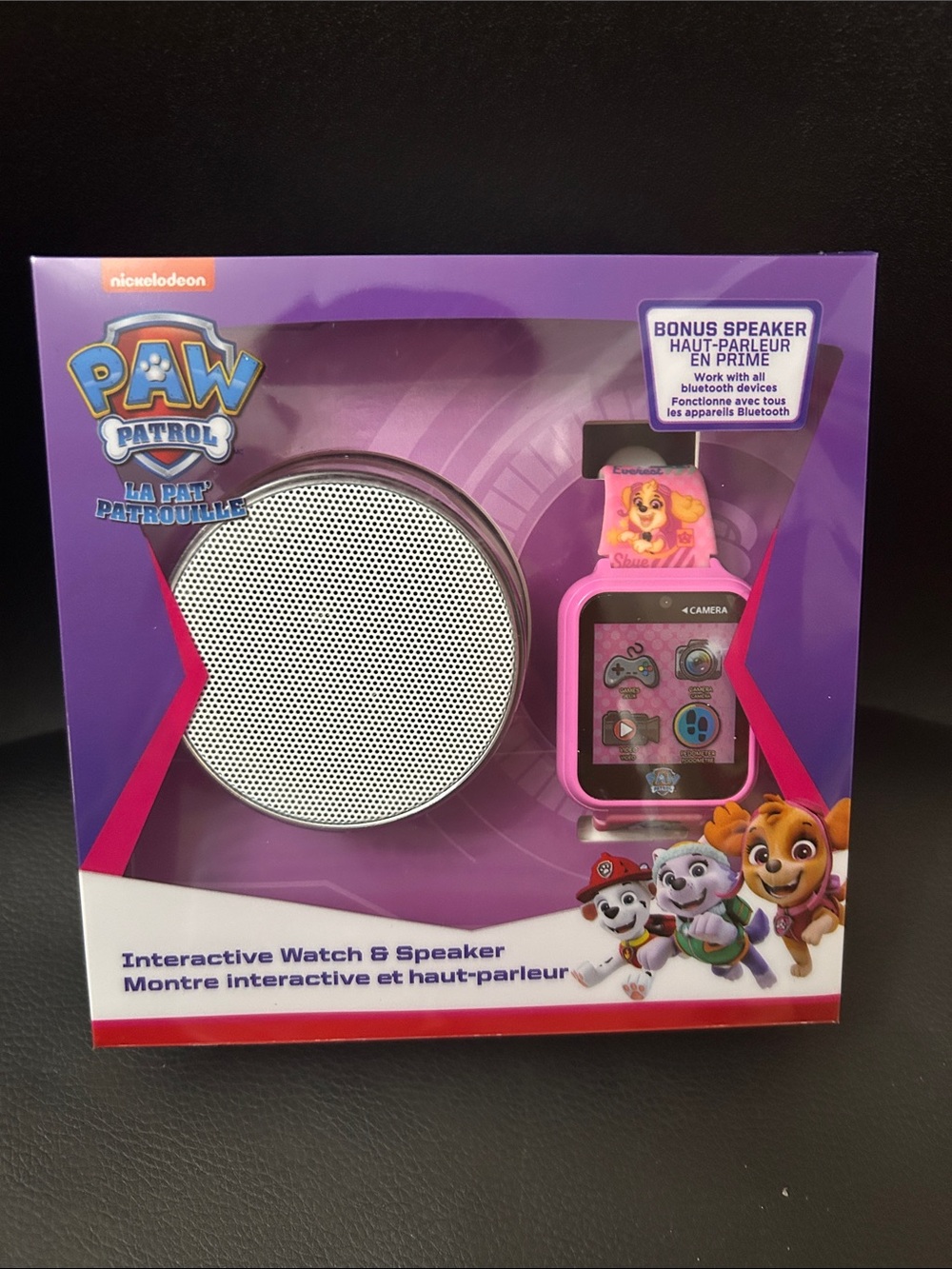 NWT 🆕 Paw Patrol Pink and Purple Interactive Kids Watch with Bluetooth Speaker